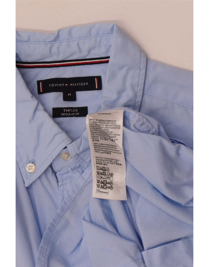 Tommy Hilfiger Kortærmet Herre Regular Fit skjorte Medium Blue Bomuld