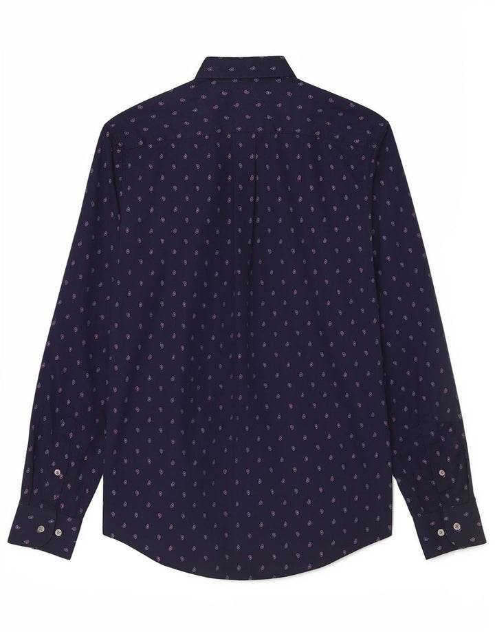 Tommy Hilfiger Herreskjorte Medium Navyblå Paisley Bomuld