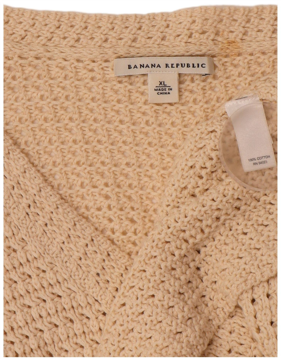 BANANREPUBLIK Dame cardigan sweater UK 18 XL Beige Bomuld