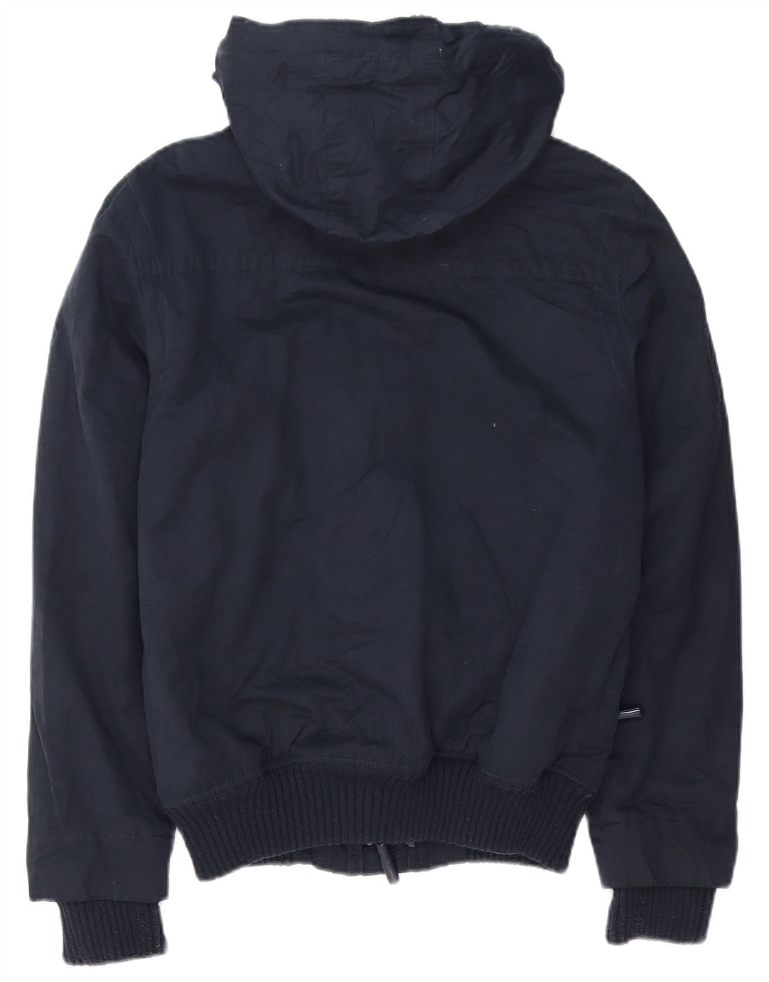 Superdry Windbomber vindjakke med hætte til mænd UK 36 Small Navy Blue