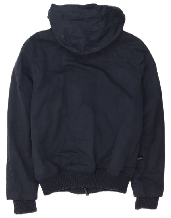 Superdry Windbomber vindjakke med hætte til mænd UK 36 Small Navy Blue