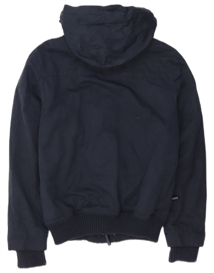 Superdry Windbomber vindjakke med hætte til mænd UK 36 Small Navy Blue