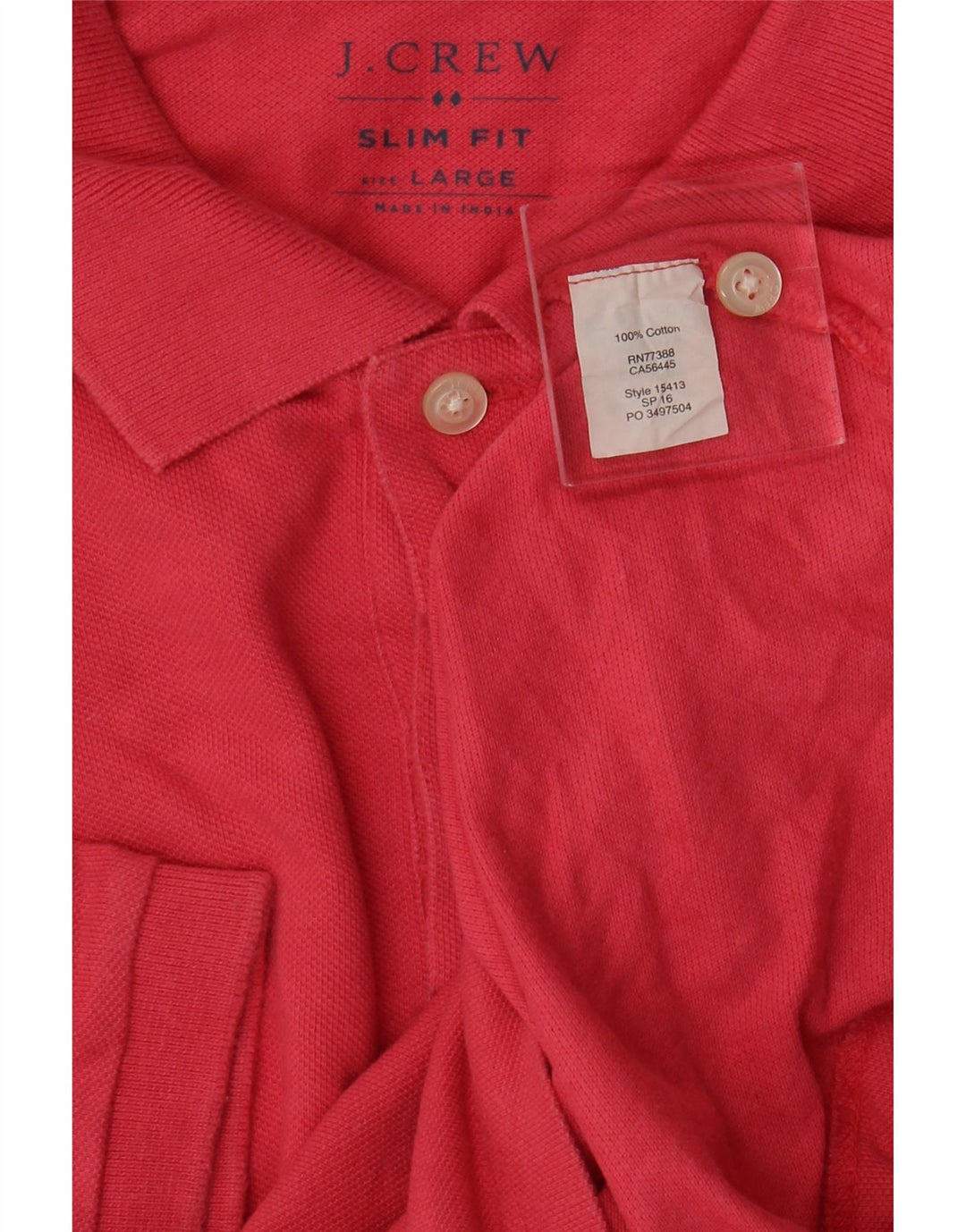 J. CREW Mens Slim Fit Polo Shirt Large Pink Cotton Vintage J. Crew and Second-Hand J. Crew from Messina Hembry 
