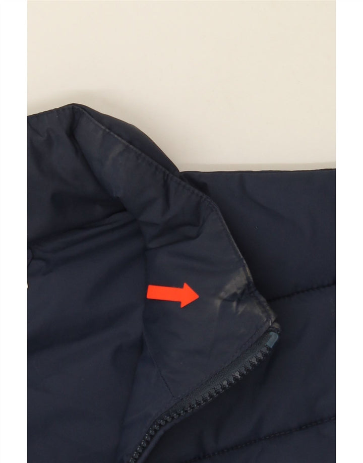 ELLESSE Womens Padded Gilet UK 10 Small Navy Blue Nylon Vintage Ellesse and Second-Hand Ellesse from Messina Hembry 