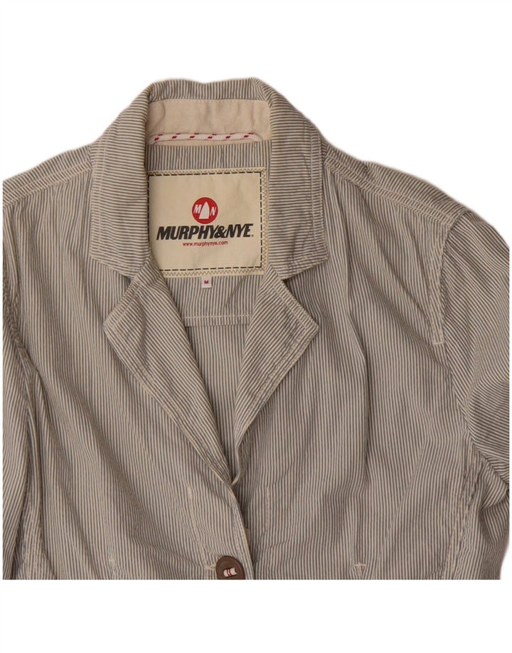 Murphy & Nye Dame 2-knaps blazerjakke UK 14 Medium Grey Pinstripe