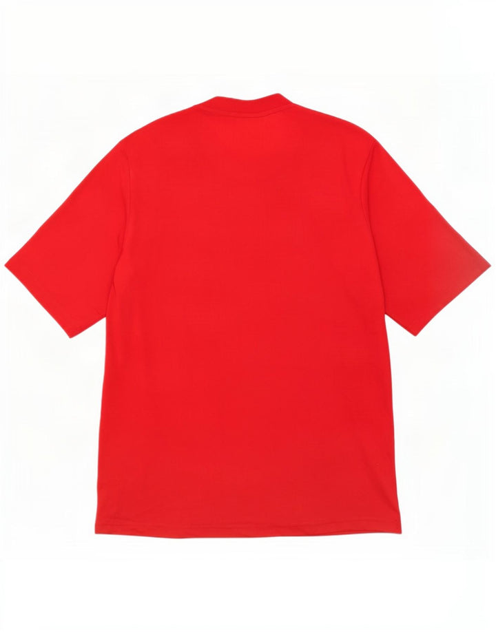 Adidas Herre Climalite T-Shirt Top Medium Rød Polyester