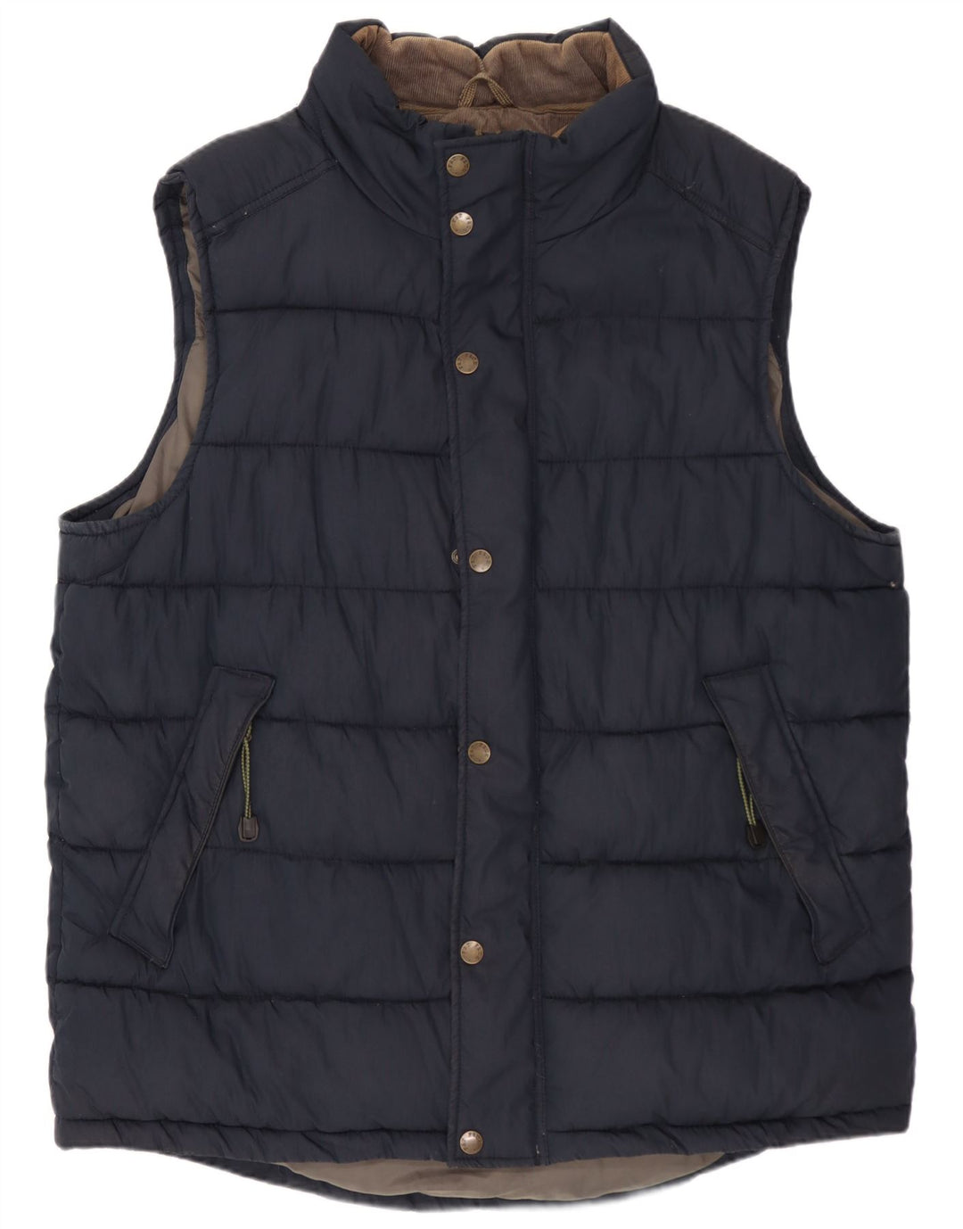 FAT FACE Herre polstret Gilet UK 42 XL Navy Blue Polyester