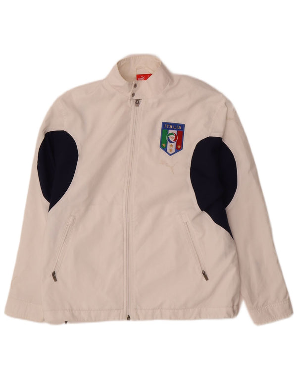 Puma Boys Italia Grafisk træningsdragt topjakke 11-12 år Hvid Colourblock