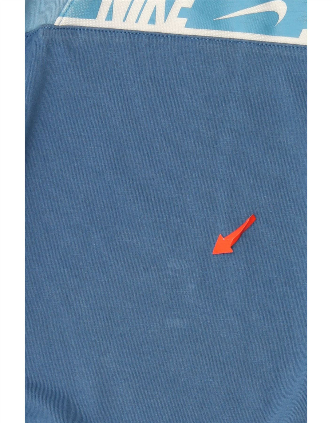Nike Grafisk T-shirt top mellemblå bomuld til mænd