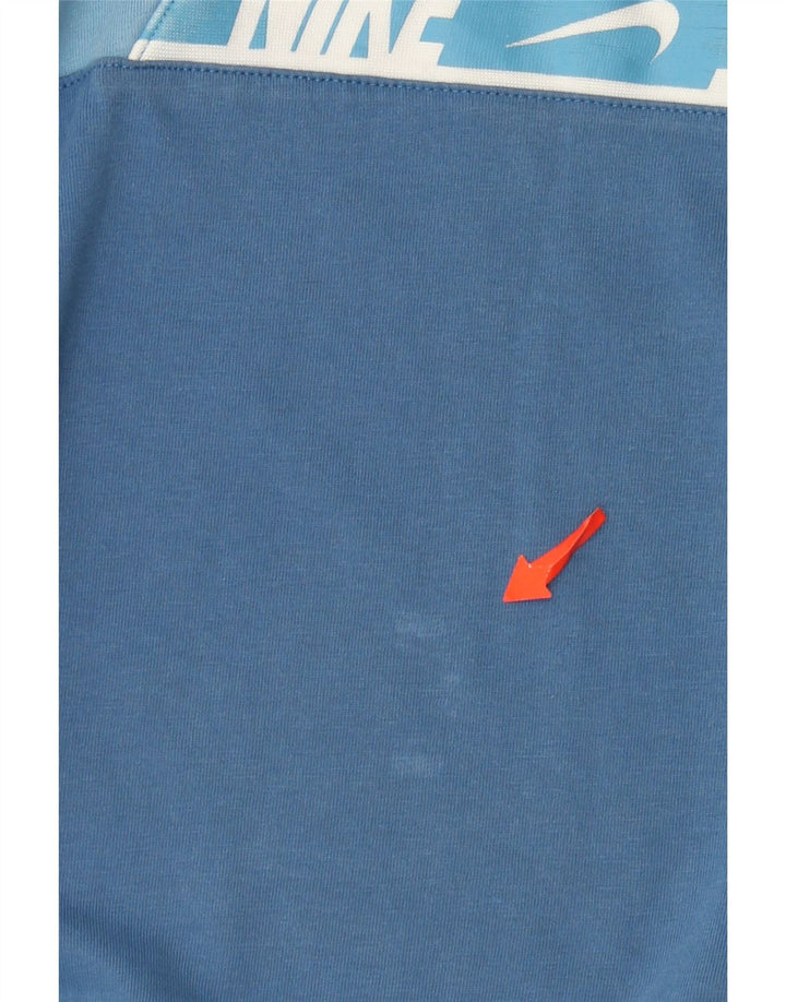 Nike Grafisk T-shirt top mellemblå bomuld til mænd