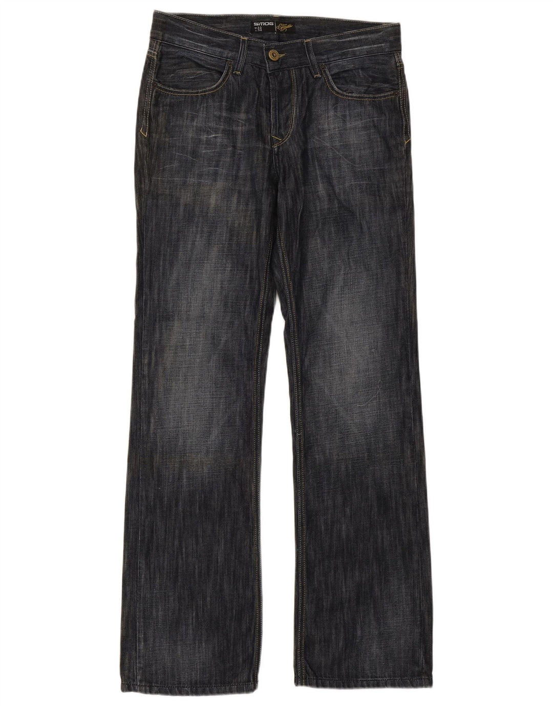 Smog Herre Bootcut Jeans W32 L34 Marineblå