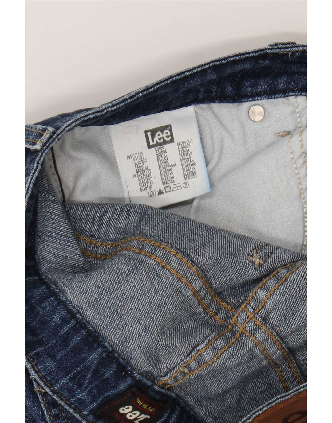 Lee Herre Cameron Straight Jeans W30 L29 Blå Bomuld