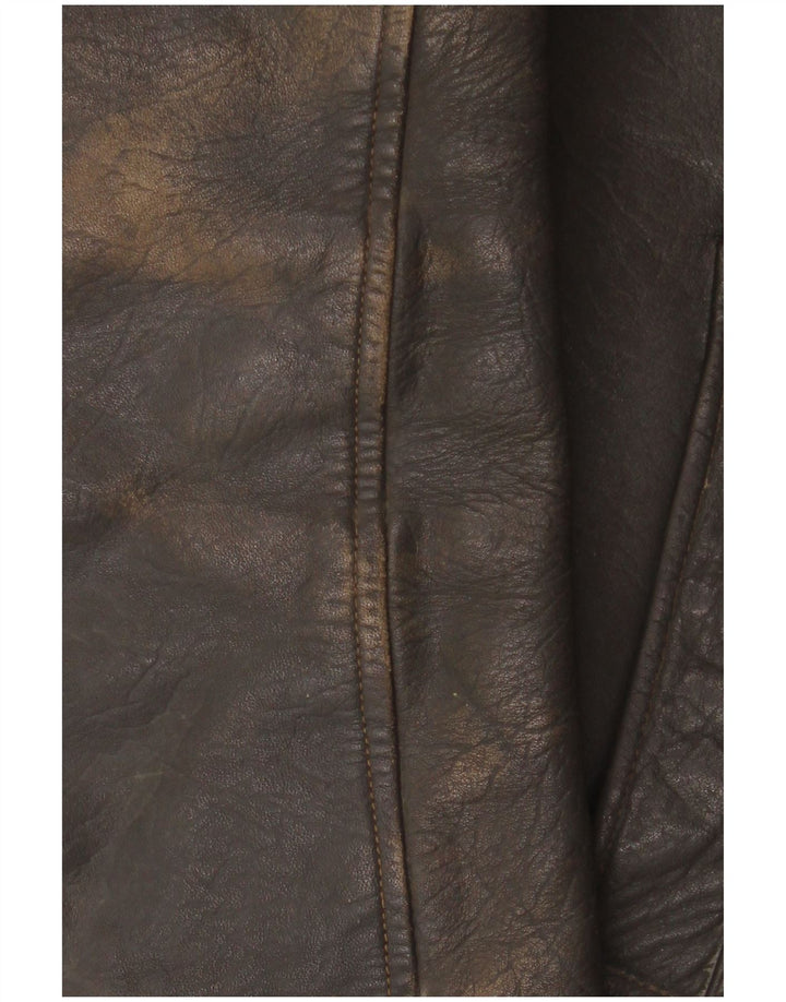 Vintage herre læderjakke IT 48 Medium Khaki