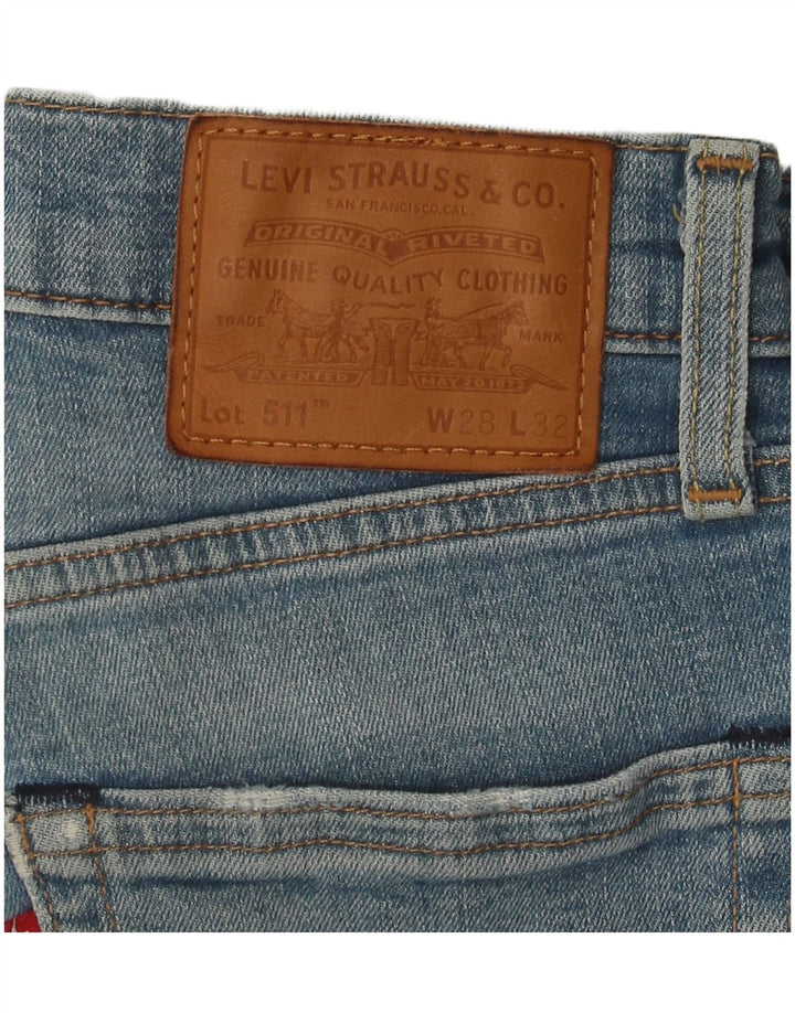 Levi's Herre 511 Slim Jeans W28 L28 Blå