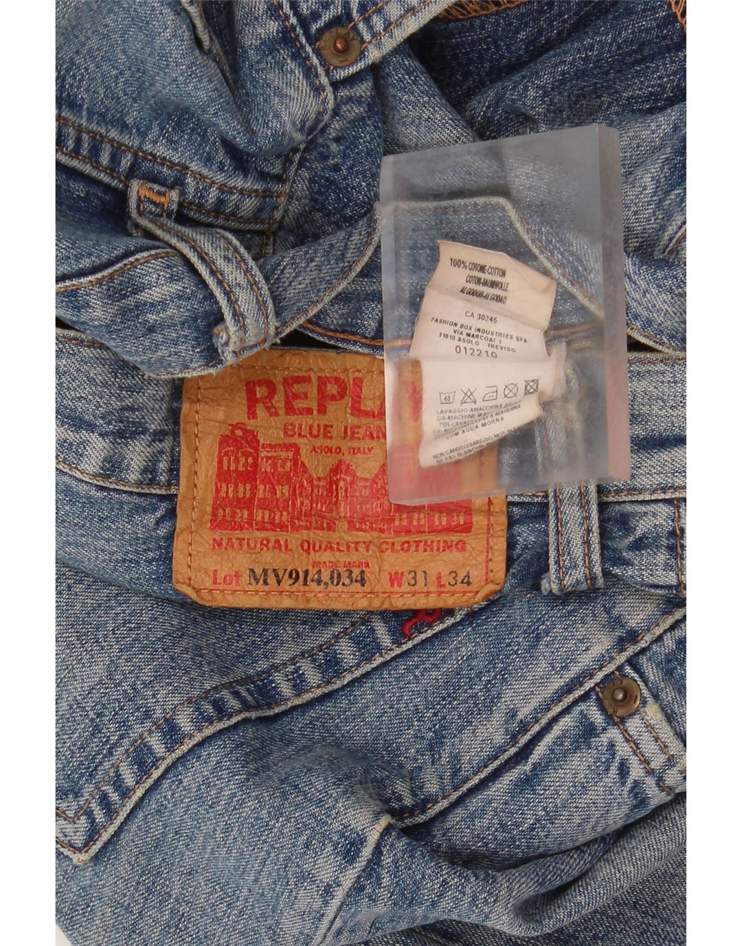 Replay Herre Straight Jeans W31 L34 Blå Bomuld