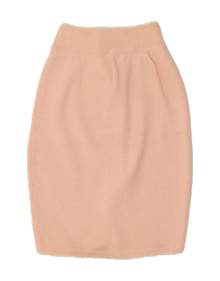 VINTAGE Womens Pencil Skirt W24 XS Pink Wool Vintage Vintage and Second-Hand Vintage from Messina Hembry 
