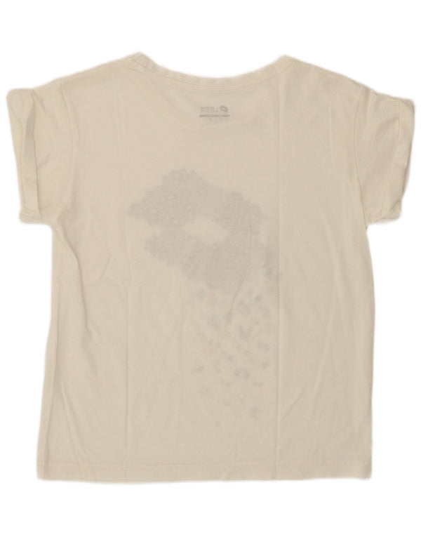 Lotto Kvinder Oversized Grafisk T-Shirt Top UK 6 XS Hvid