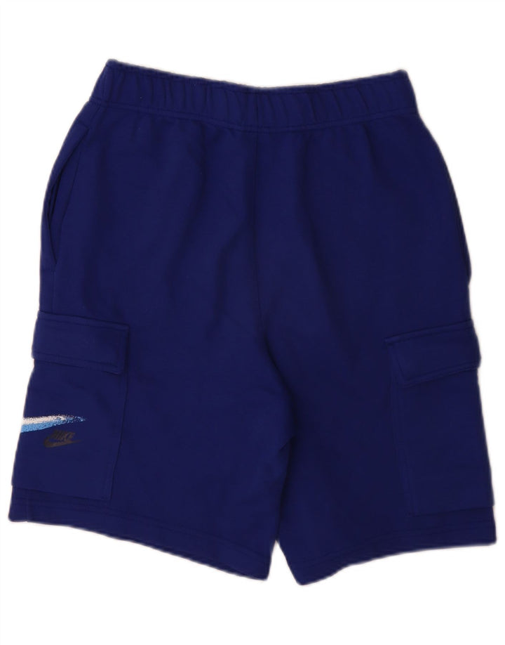 Nike grafiske sportsshorts til mænd XS blå bomuld