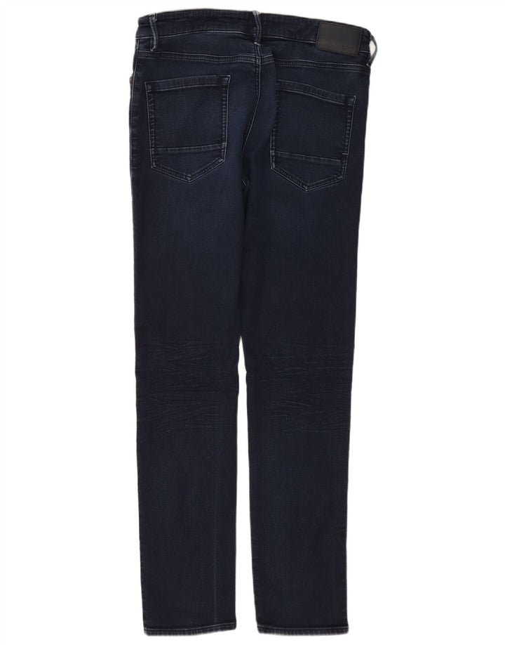 HUGO BOSS Herre Charleston Skinny Jeans W36 L34 Marineblå Bomuld