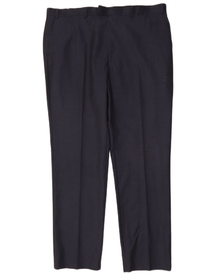Marks & Spencer Herre Autograph Straight Suit Bukser W40 L33 Navy Blue