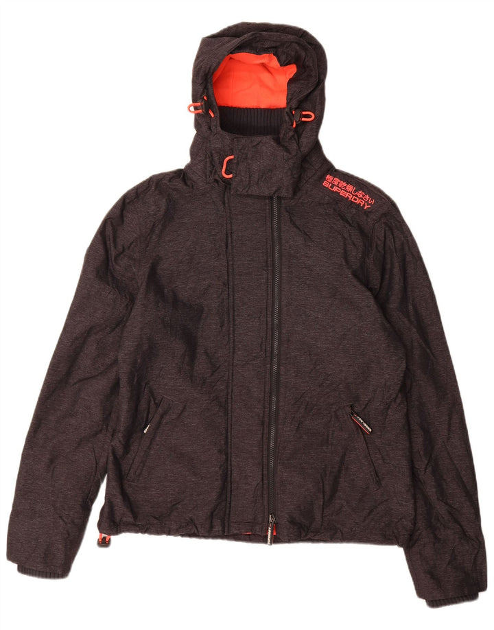SUPERDRY vindjakke til kvinder med hætte vindjakke UK 16 Large Black