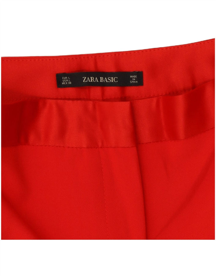 Zara Dame Slim Suit Bukser Large W32 L27 Rød