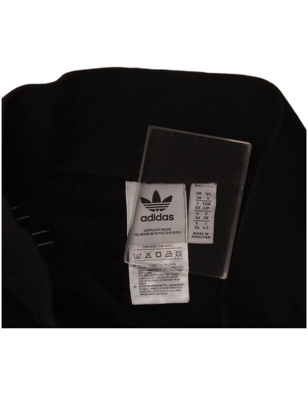 Adidas Dame Leggings UK 10 Small Black Bomuld