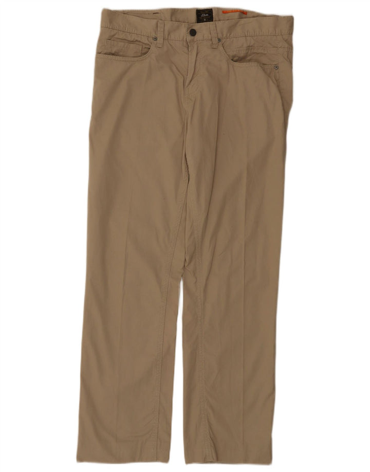 S.Oliver Straight Casual Bukser til mænd W32 L29 Beige Bomuld