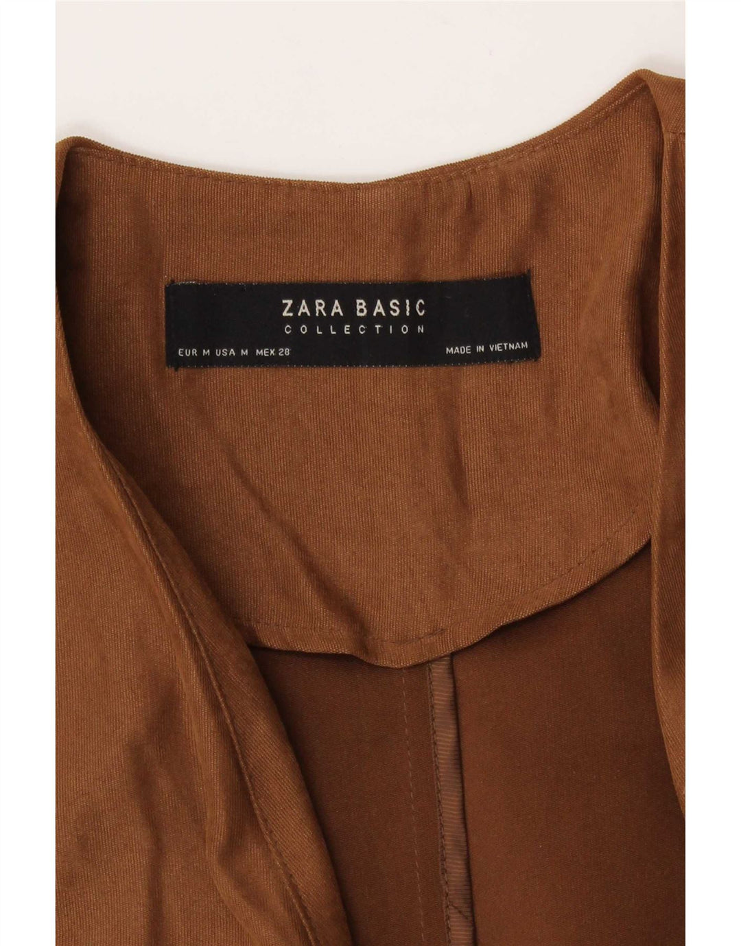 Zara dame cardigan top 3/4 ærmer UK 14 medium brun