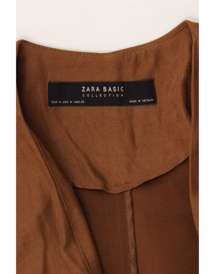 Zara dame cardigan top 3/4 ærmer UK 14 medium brun
