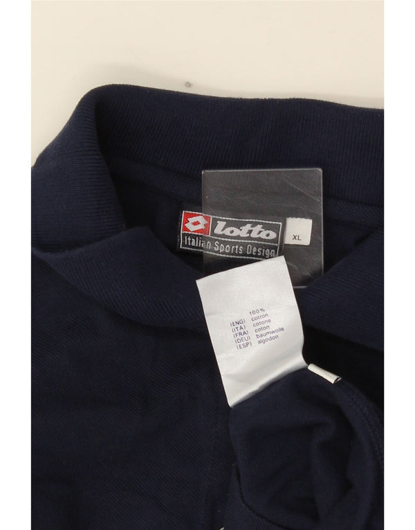 Lotto Womens Sleeveless Polo Shirt UK 18 XL Navy Blue Cotton