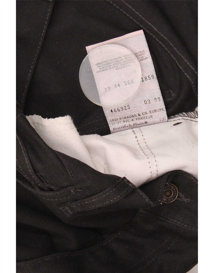 Levi's Straight Jeans til mænd W33 L29 sort bomuld