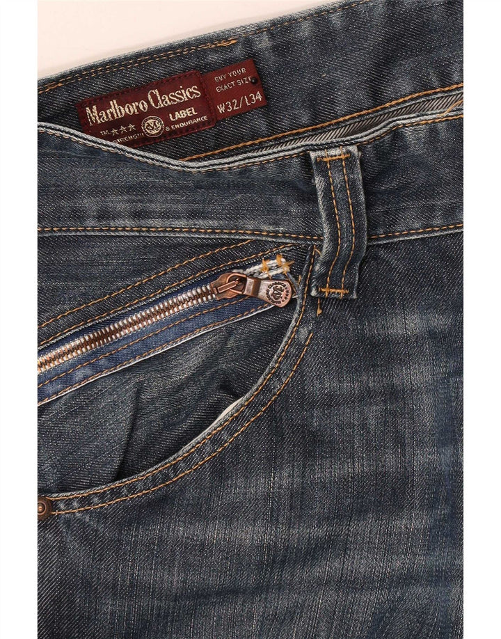 Marlboro Classics Straight Jeans til mænd W32 L28 Blå Bomuld