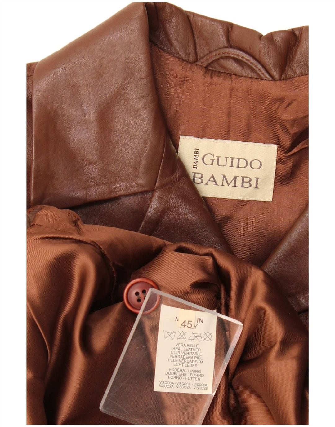 Vintage dame læderjakke IT 45 Medium Burgundy læder