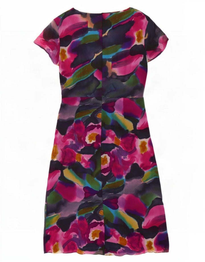 Fenn Wright Manson Dame Skede Kjole UK 10 Small Multicolor Tie Dye