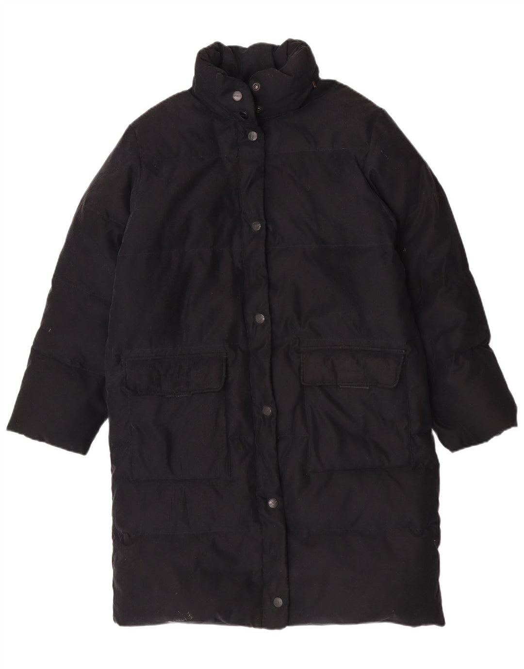 Belfe Dame Hætte Loose Fit Polstret Frakke IT 40 Small Black Polyester