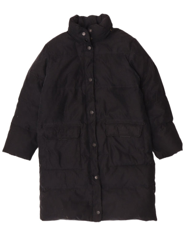 Belfe Dame Hætte Loose Fit Polstret Frakke IT 40 Small Black Polyester