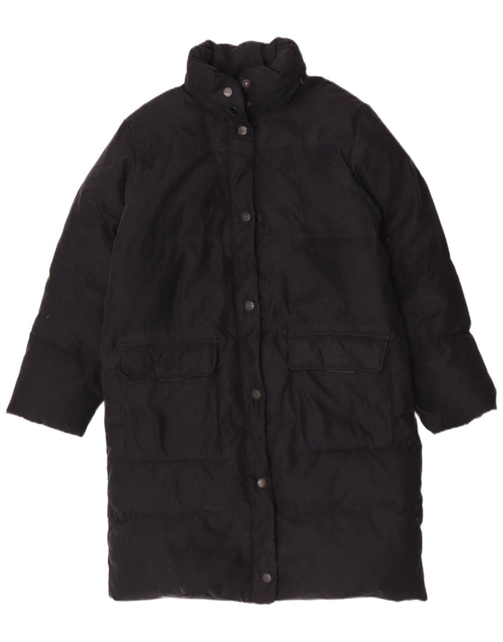 Belfe Dame Hætte Loose Fit Polstret Frakke IT 40 Small Black Polyester