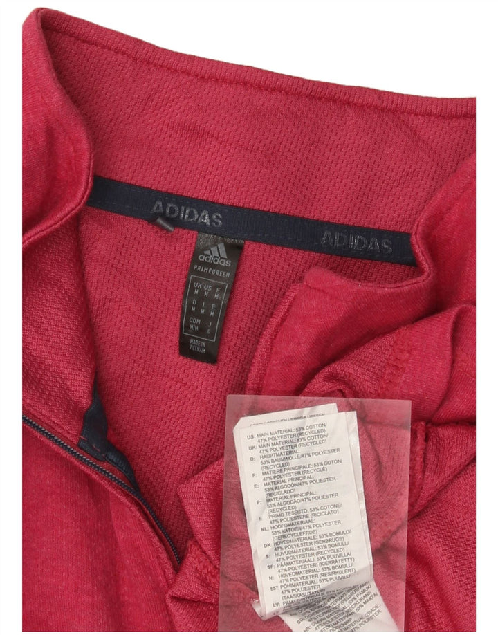 ADIDAS Pullover med lynlås til mænd, træningsdragt Top Medium Pink Bomuld