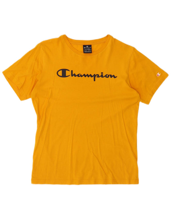 CHAMPION Piger Grafisk T-Shirt Top 13-14 år XL Gul