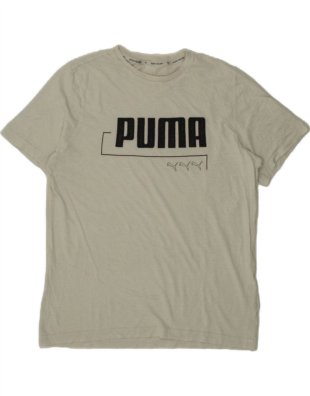 PUMA Mens Graphic T-Shirt Top Large White Cotton Vintage Puma and Second-Hand Puma from Messina Hembry 