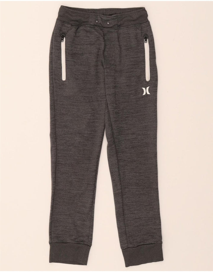 HURLEY Boys Tracksuit Trousers Joggers 8-9 Years Small Grey Polyester Vintage Hurley and Second-Hand Hurley from Messina Hembry 