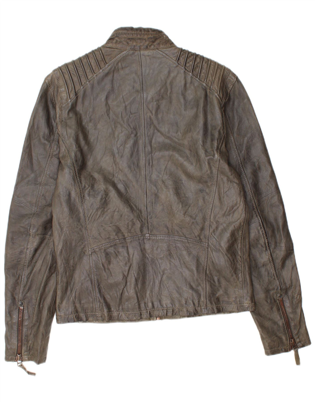 Gipsy Herre Læder Racer Jakke UK 38 Medium Brun
