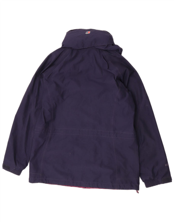Berghaus Regnjakke med hætte til kvinder UK 12 Mellem marineblå polyester