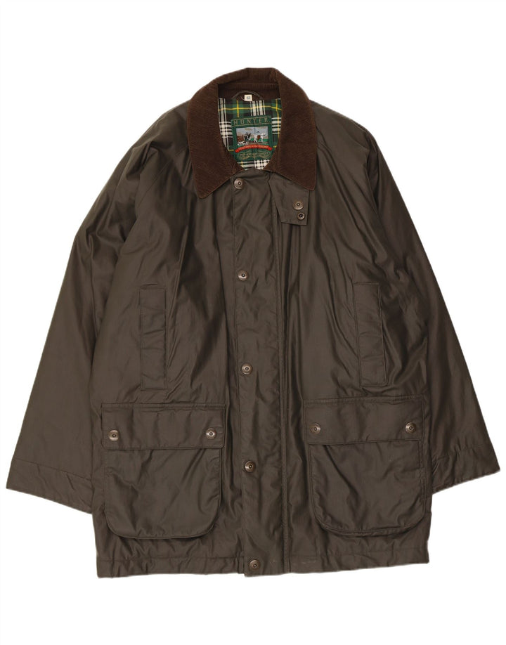 Hunter Herre Vokset Bomuldsjakke IT 52 XL Khaki Bomuld