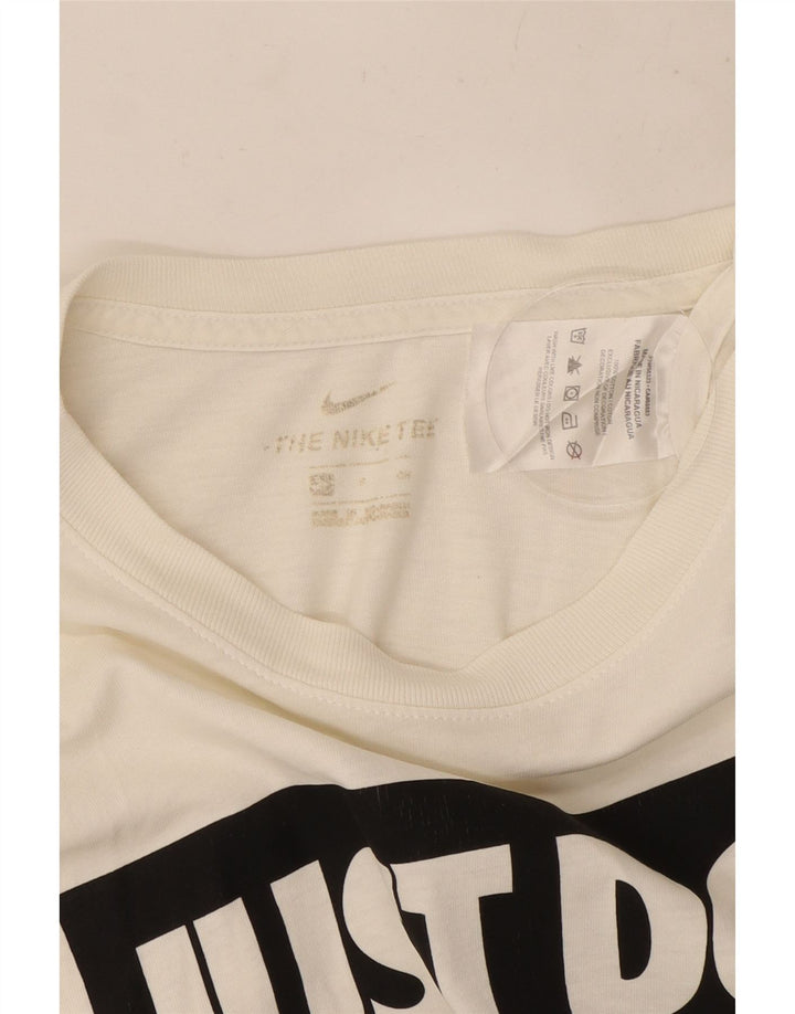 Nike grafisk T-shirt top til mænd, lille hvid bomuld