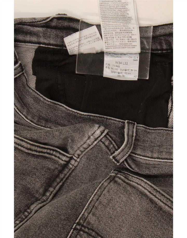 Levi's Slim Jeans til mænd W34 L32 Grå bomuld