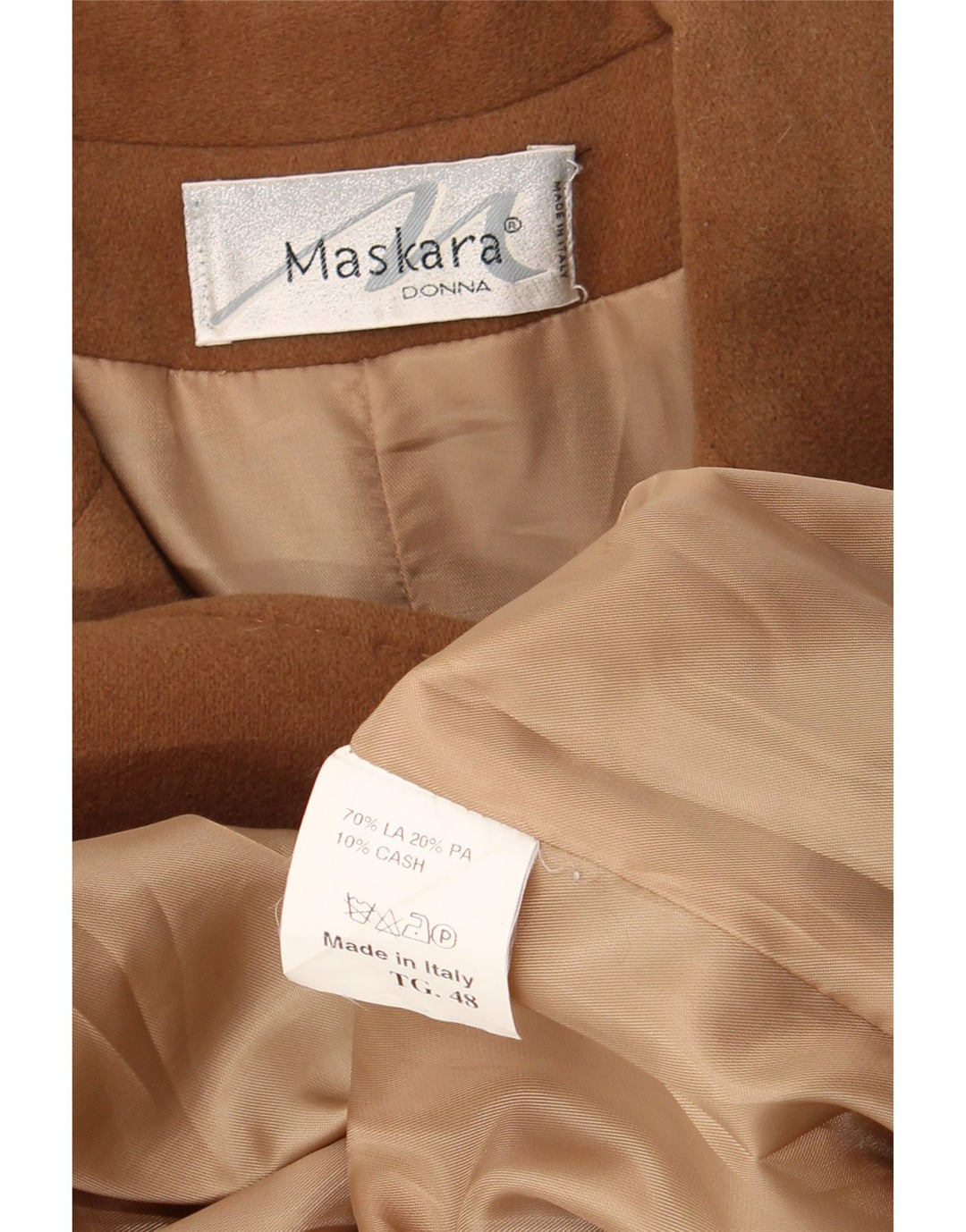 Vintage overfrakke til kvinder IT 48 XL brun uld