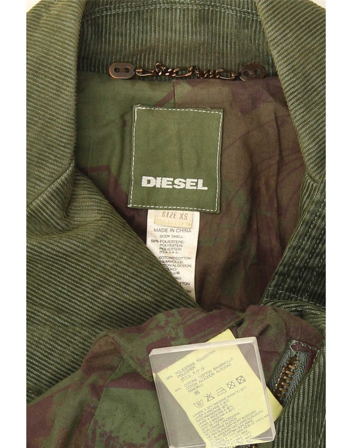 Diesel Dame Dobbeltradet Blazer Jacket UK 6 XS Grøn Polyester