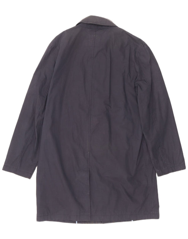 Gap Herre Overfrakke UK 36 Small Navy Blue Polyester